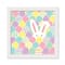 Pastel Bunny Hiding 16&#x22; x 16&#x22; White Framed Print Under Plexiglass
